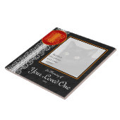 I Monogram "ter nagedachtenis van uw geliefde" Teg Tegeltje (Zijkant)