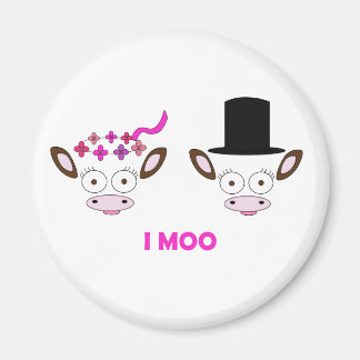 "I Moo" koe thema bruids Magneet