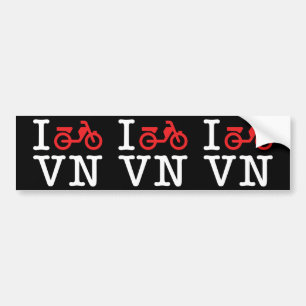 I Motorfiets Vietnam Bumpersticker