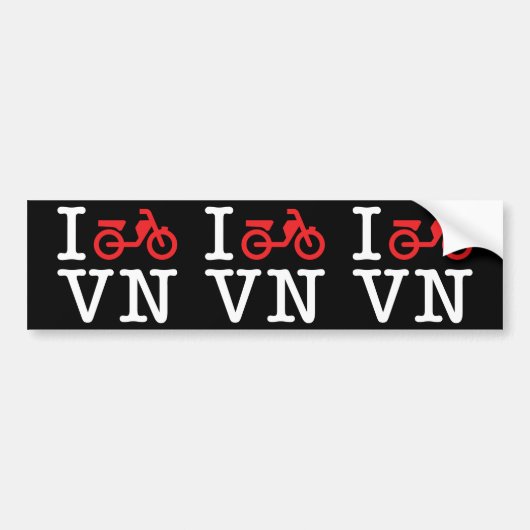 I Motorfiets Vietnam Bumpersticker (Voorkant)