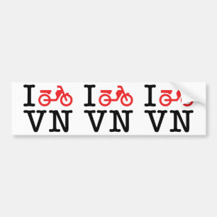 I Motorfiets Vietnam Bumpersticker
