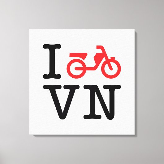 I Motorfiets Vietnam Canvas Afdruk (Voorkant)
