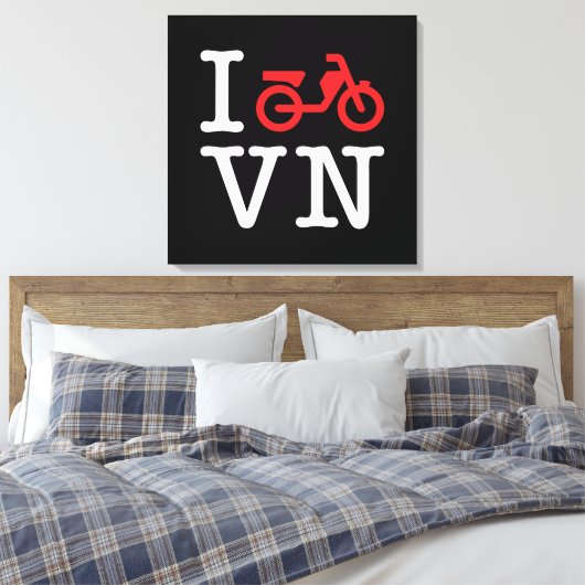 I Motorfiets Vietnam Canvas Afdruk (Insitu (Slaapkamer))