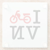 I Motorfiets Vietnam Glazen Onderzetter (Achterkant)