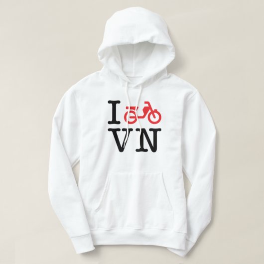 I Motorfiets Vietnam Hoodie (Design voorkant)