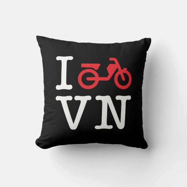 I Motorfiets Vietnam Kussen (Voorkant)