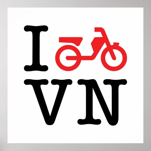 I Motorfiets Vietnam Poster (Voorkant)