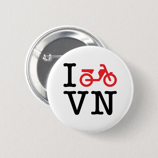 I Motorfiets Vietnam Ronde Button 5,7 Cm (Voorkant /achterkant)