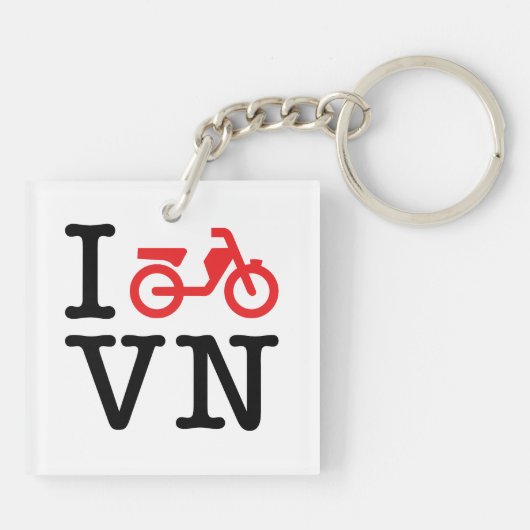 I Motorfiets Vietnam Sleutelhanger (Achterkant)
