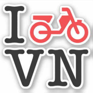 I Motorfiets Vietnam Sticker