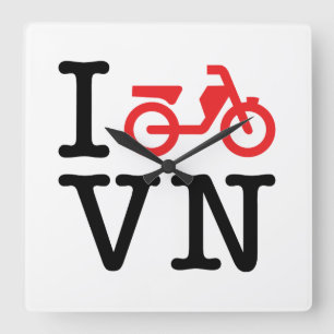 I Motorfiets Vietnam Vierkante Klok