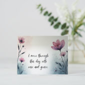 I Move Through This Day with Ease and Grace Briefkaart (Staand voorkant)