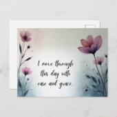 I Move Through This Day with Ease and Grace Briefkaart (Voorkant / Achterkant)