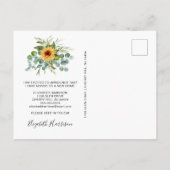 I Moved Sunflower Eucalyptus Moving Aankondigingskaart (Achterkant)