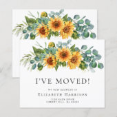 I Moved Sunflower Eucalyptus Moving Announge (Voorkant / Achterkant)