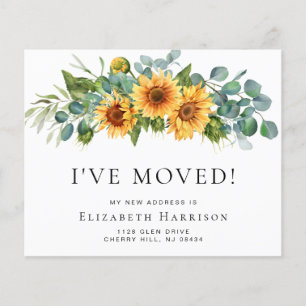 I Moved Sunflower Eucalyptus Moving Announge