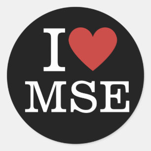 I ❤️ MSE Materials Science and Engineering Ronde Sticker