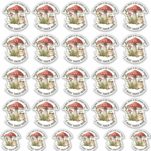 "I must touch mos" bulksticker Sticker (Voorkant)