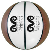 I Mustache Fun Humor Basketbal (Verticaal)