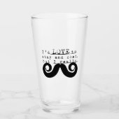 I Mustache Fun Humor Glas (Voorkant)