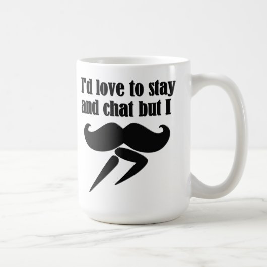 I Mustache (I Must Dash) - Erg Grappig Koffiemok (Rechts)