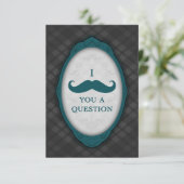 I Mustache You A Question Elegante Lijst Kaart (Staand voorkant)