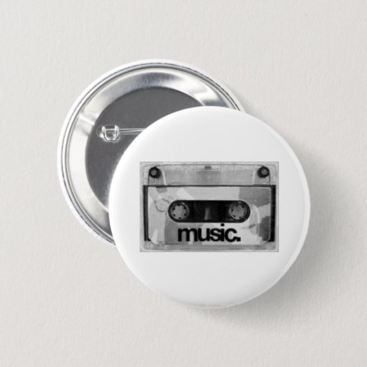 i ♥ muziek ronde button 5,7 cm (Voorkant /achterkant)