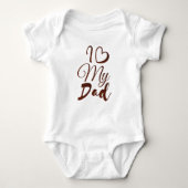 "I ❤️ My Dad: A Heartfelt Design" Romper (Voorkant)