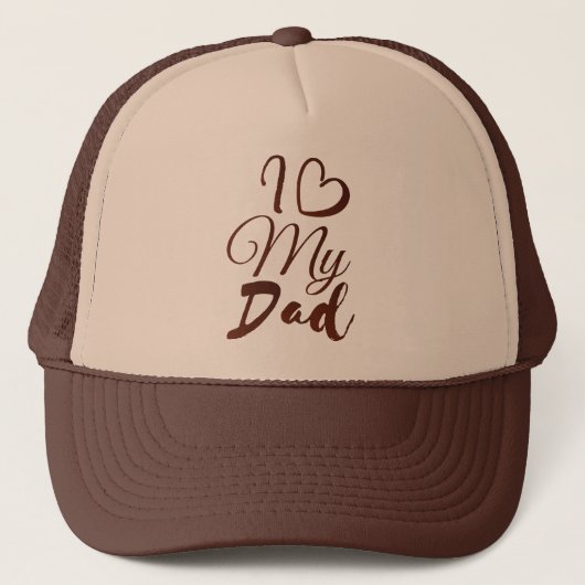 "I ❤️ My Dad: A Heartfelt Design" Trucker Pet (Voorkant)
