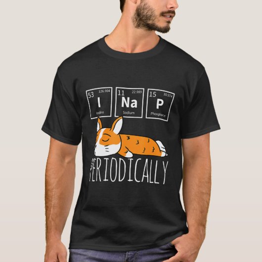 I Nap Periodic Table Meme Meh Corgi T-shirt (Voorkant)