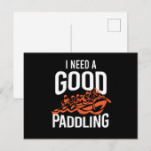 I Need A Good Paddling Rafting Briefkaart (Voorkant / Achterkant)
