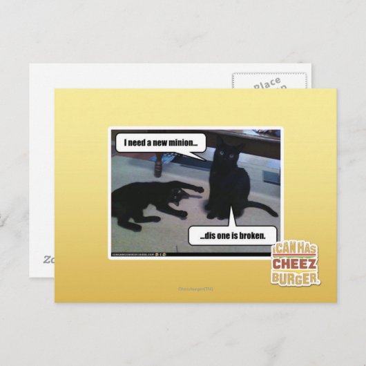 I need a new minion briefkaart (Voorkant / Achterkant)