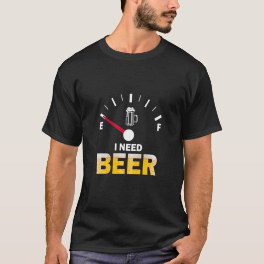 I Need Beer Right Meow  Beer T-shirt (Voorkant)