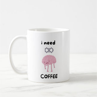 I Need Coffee - Funny Coffee Lover Mug" Koffiemok