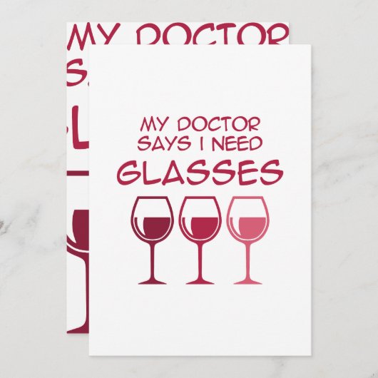 I need glasses feestdagenkaart (Voorkant / Achterkant)