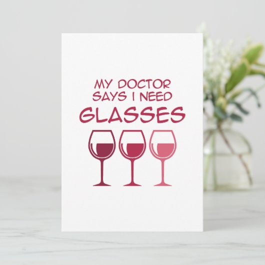 I need glasses feestdagenkaart (Staand voorkant)