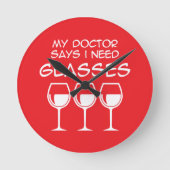 I need glasses ronde klok (Voorkant)