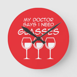 I need glasses ronde klok