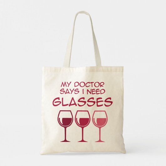 I need glasses tote bag (Achterkant)