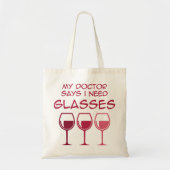 I need glasses tote bag (Voorkant)