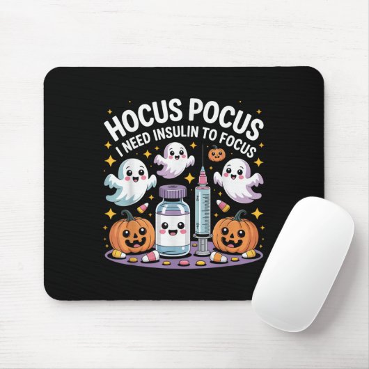 I Need Insulin To Focus Funny Halloween Diabetic Muismat (Met muis)