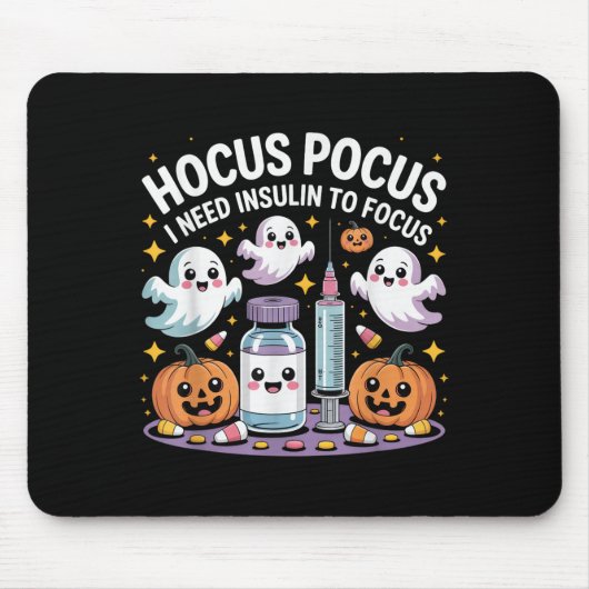 I Need Insulin To Focus Funny Halloween Diabetic  Muismat (Voorkant)