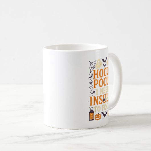 I Need Insulin To Focus Soky Halloween  Koffiemok (Voorkant rechts)