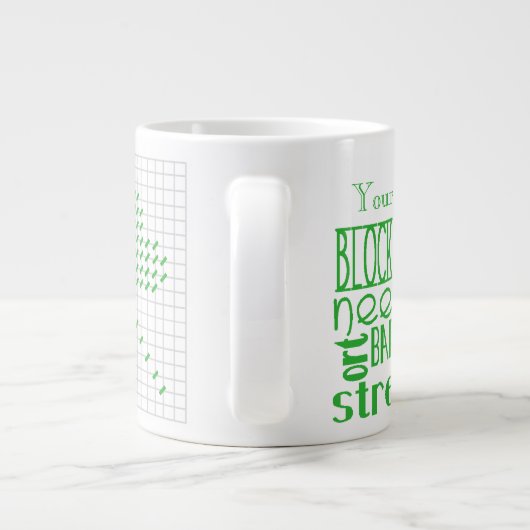 I Needlepoint Jumbo Grote Koffiekop (Achterkant)