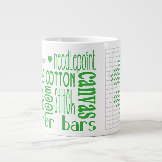 I Needlepoint Jumbo Grote Koffiekop (Voorkant)