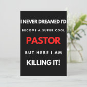 I Never Dreamed I d Become A Super Cool Pastor Bedankkaart (Staand voorkant)