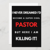 I Never Dreamed I d Become A Super Cool Pastor Bedankkaart (Voorkant / Achterkant)