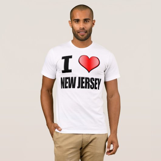I New Jersey T-Shirt - Mannen (Voorkant volledig)