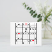 I ♥ NEWYORK BRIEFKAART (Staand voorkant)