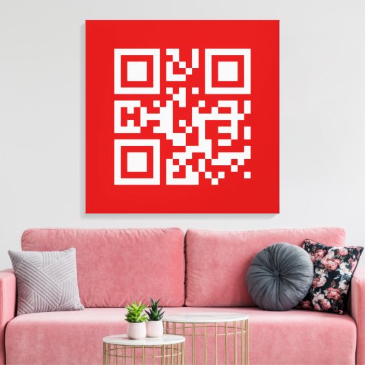 I ❤ NY — QR-code Canvas Afdruk (Insitu (Woonkamer))